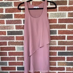 Rose colored sleeveless dress. Size is a small. Silver zipper under arm.